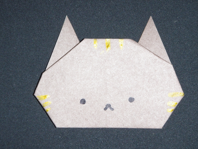 折り紙で簡単な動物の折り方 ３歳児にもネコが5分で折れます