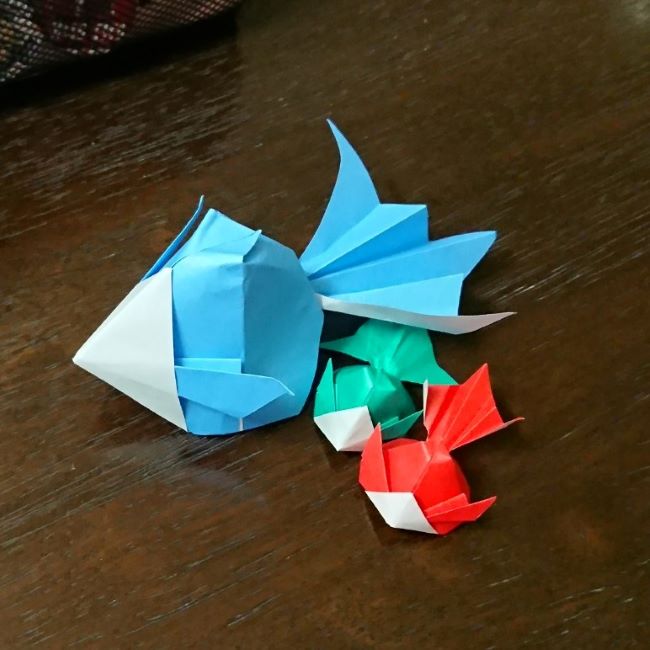 折り紙で金魚の可愛い折り方 立体の作り方