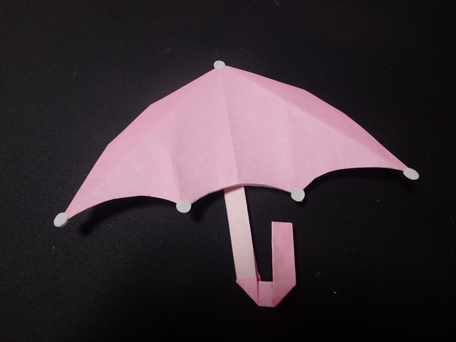 傘 折り紙で簡単な折り方 平面の作り方